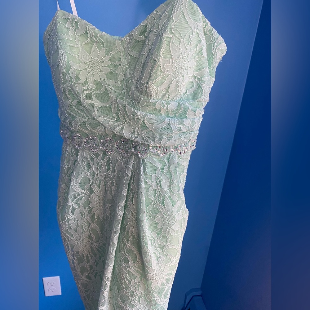 Teal dress size 8 with pockets